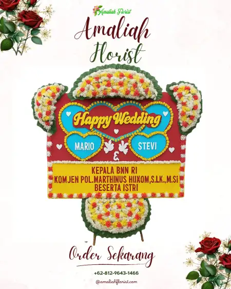 Papan Bunga Pernikahan Junjung Sirih